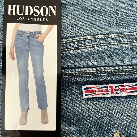 Hudson Women’s Mid rise Straight Leg Jeans 12